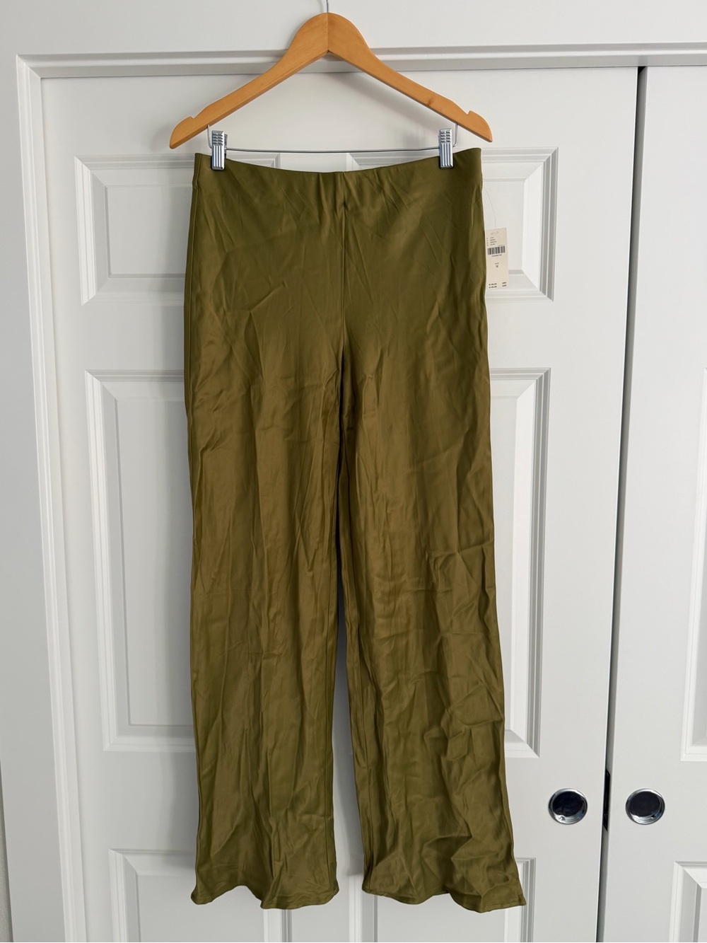 Olive Wide-Leg Women's Pants